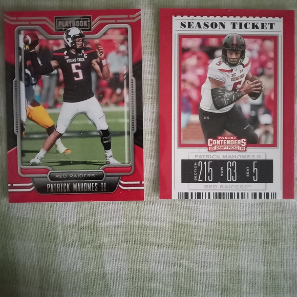 Patrick Mahomes college throwback cards x2 - Picture 7 of 7